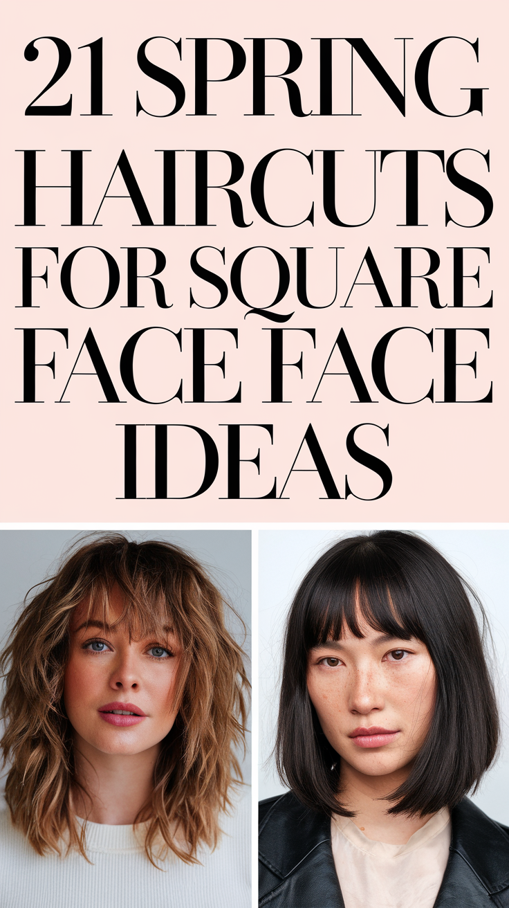 Spring Haircuts for Square Face 21 Ideas 2025