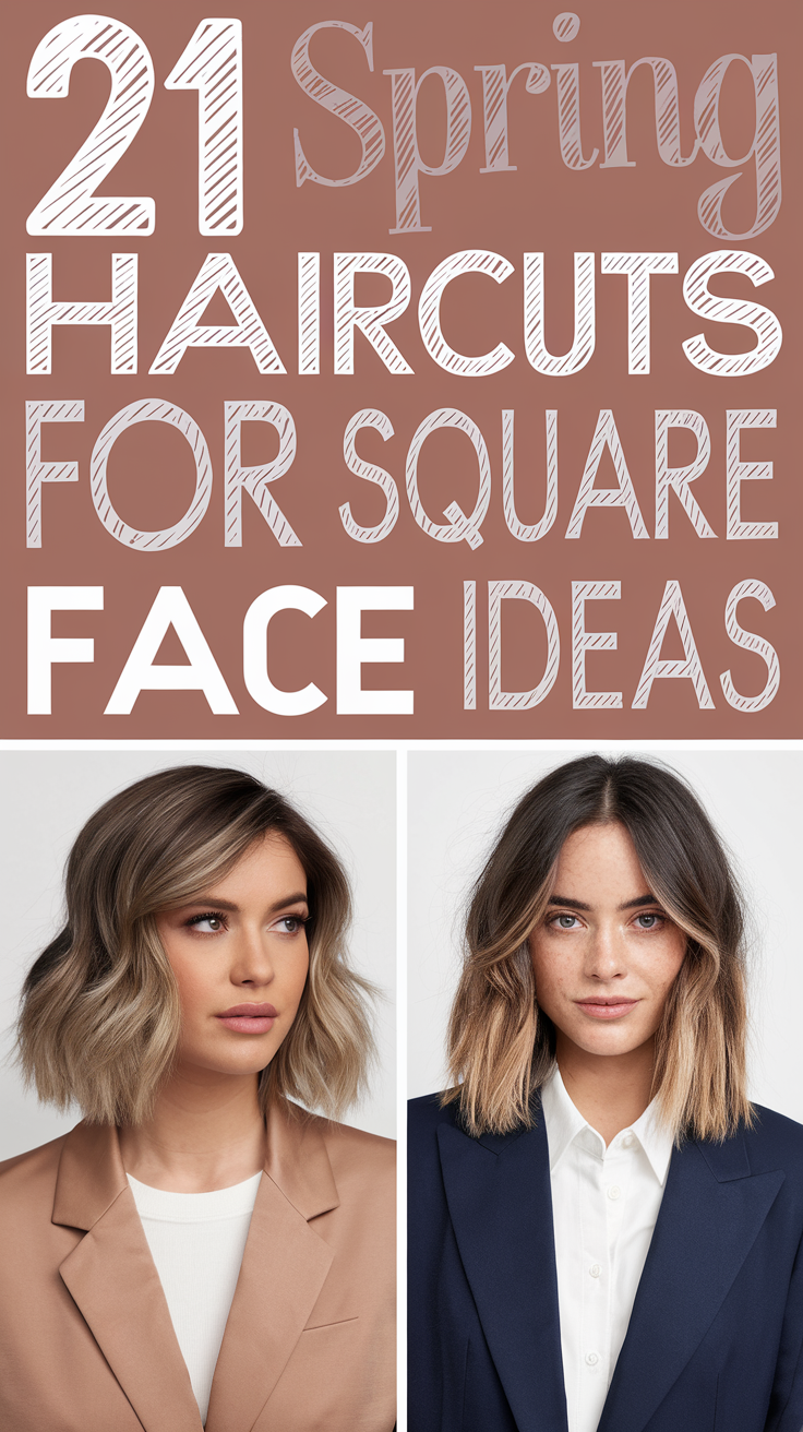 Spring Haircuts for Square Face 21 Ideas 2025