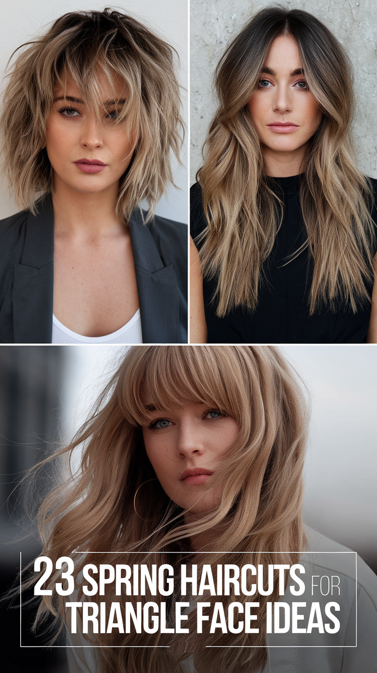 Spring Haircuts for Triangle Face 23 Ideas 2025