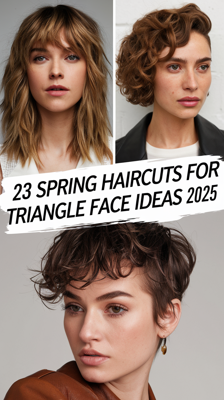 Spring Haircuts for Triangle Face 23 Ideas 2025