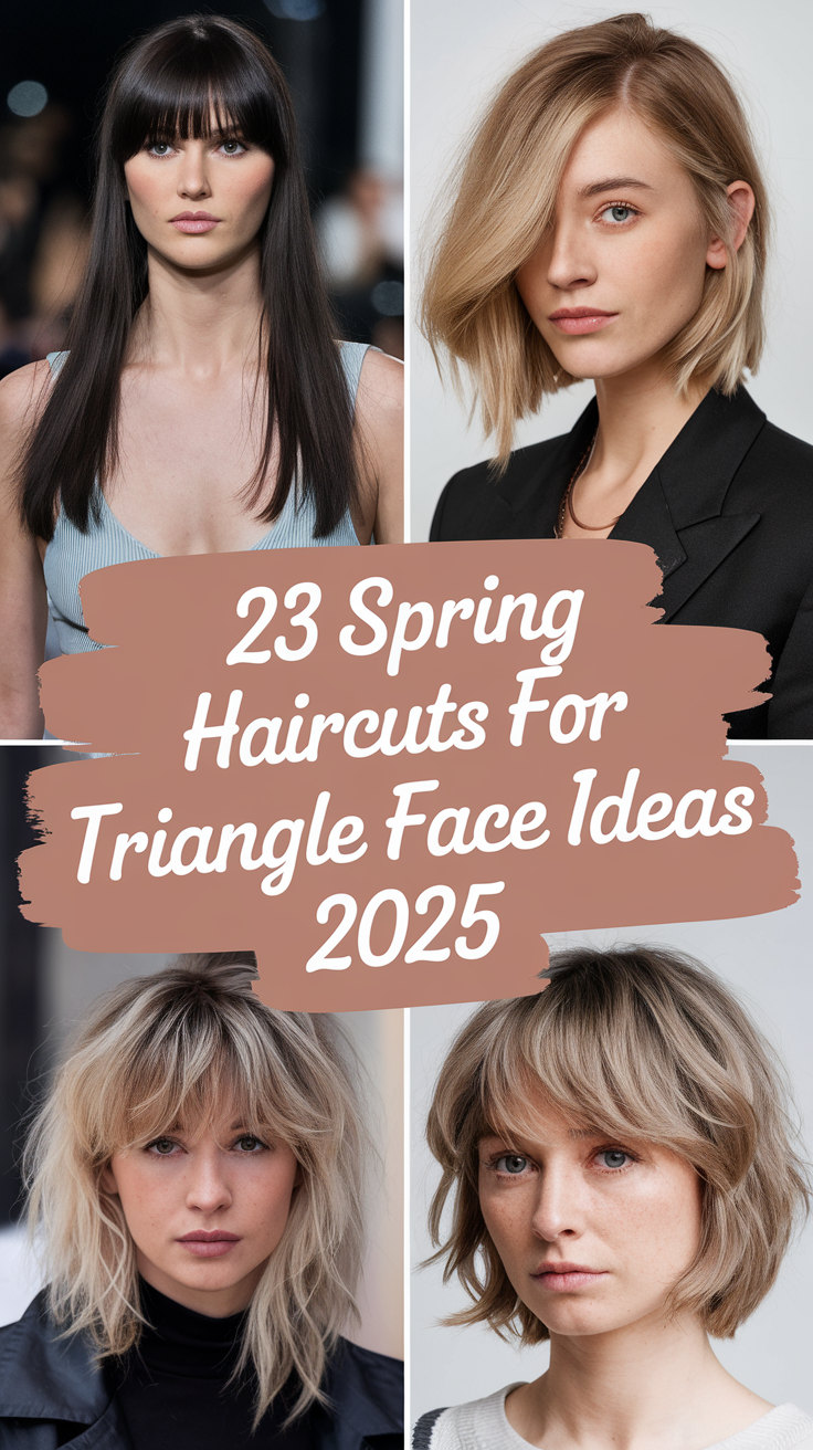 Spring Haircuts for Triangle Face 23 Ideas 2025