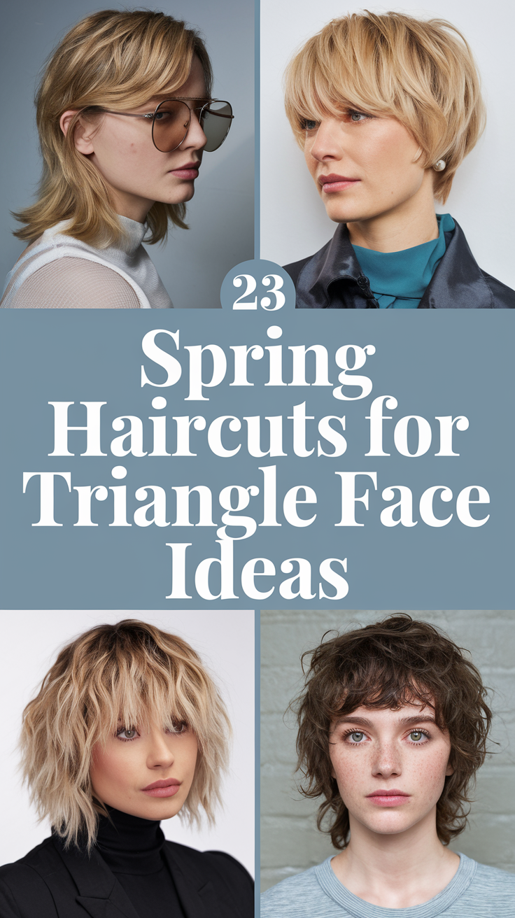 Spring Haircuts for Triangle Face 23 Ideas 2025