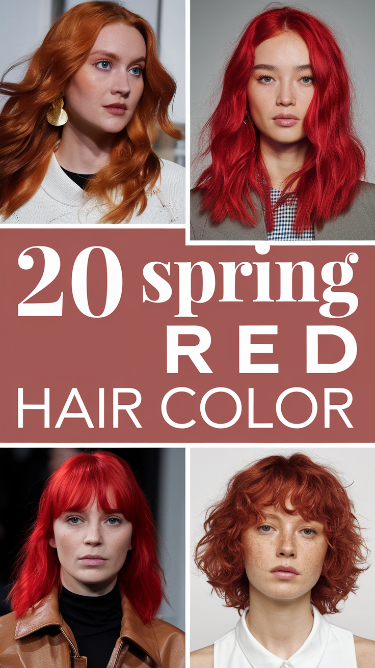 Spring Red Hair Color 20 Ideas 2025: The Boldest Shades and Trends for the Season