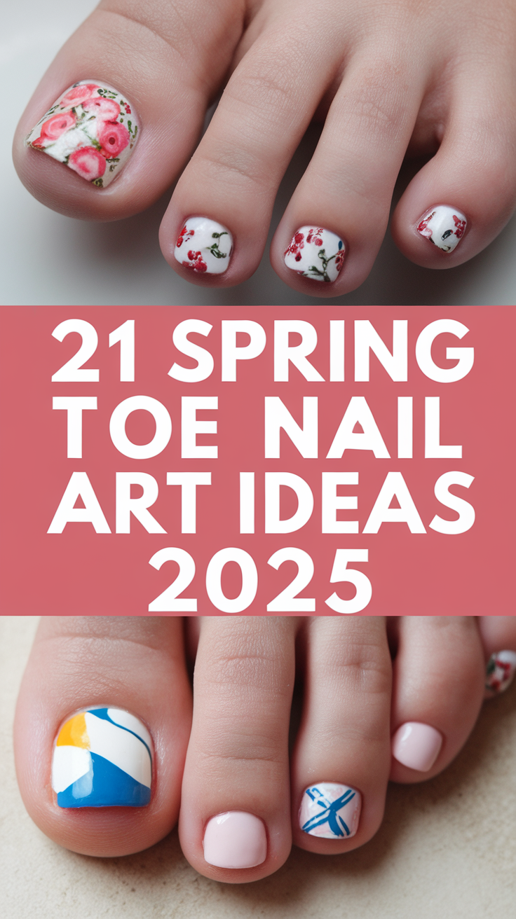 Spring Toe Nail Art 21 Ideas 2025: Trendy & Fresh Pedicure Designs