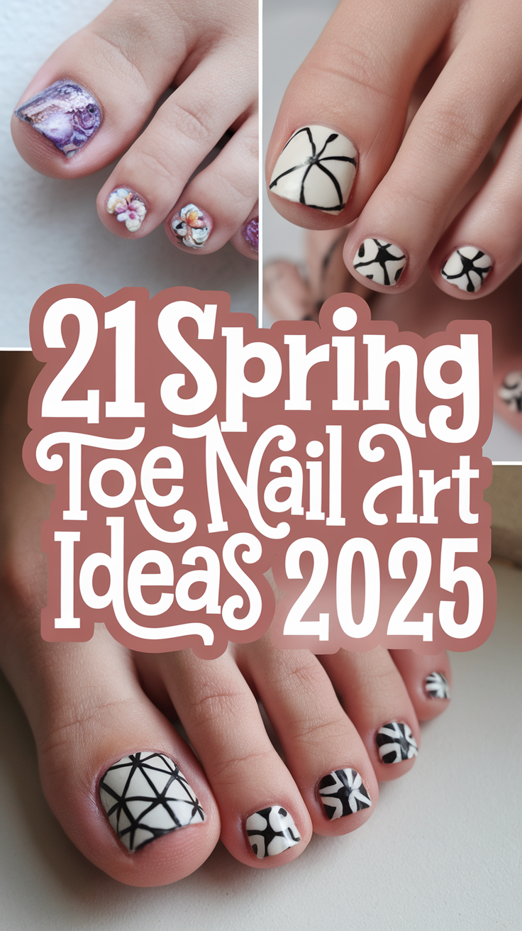 Spring Toe Nail Art 21 Ideas 2025: Trendy & Fresh Pedicure Designs