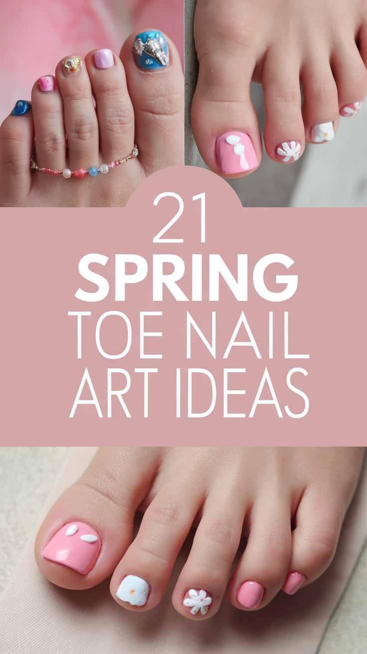 Spring Toe Nail Art 21 Ideas 2025: Trendy & Fresh Pedicure Designs