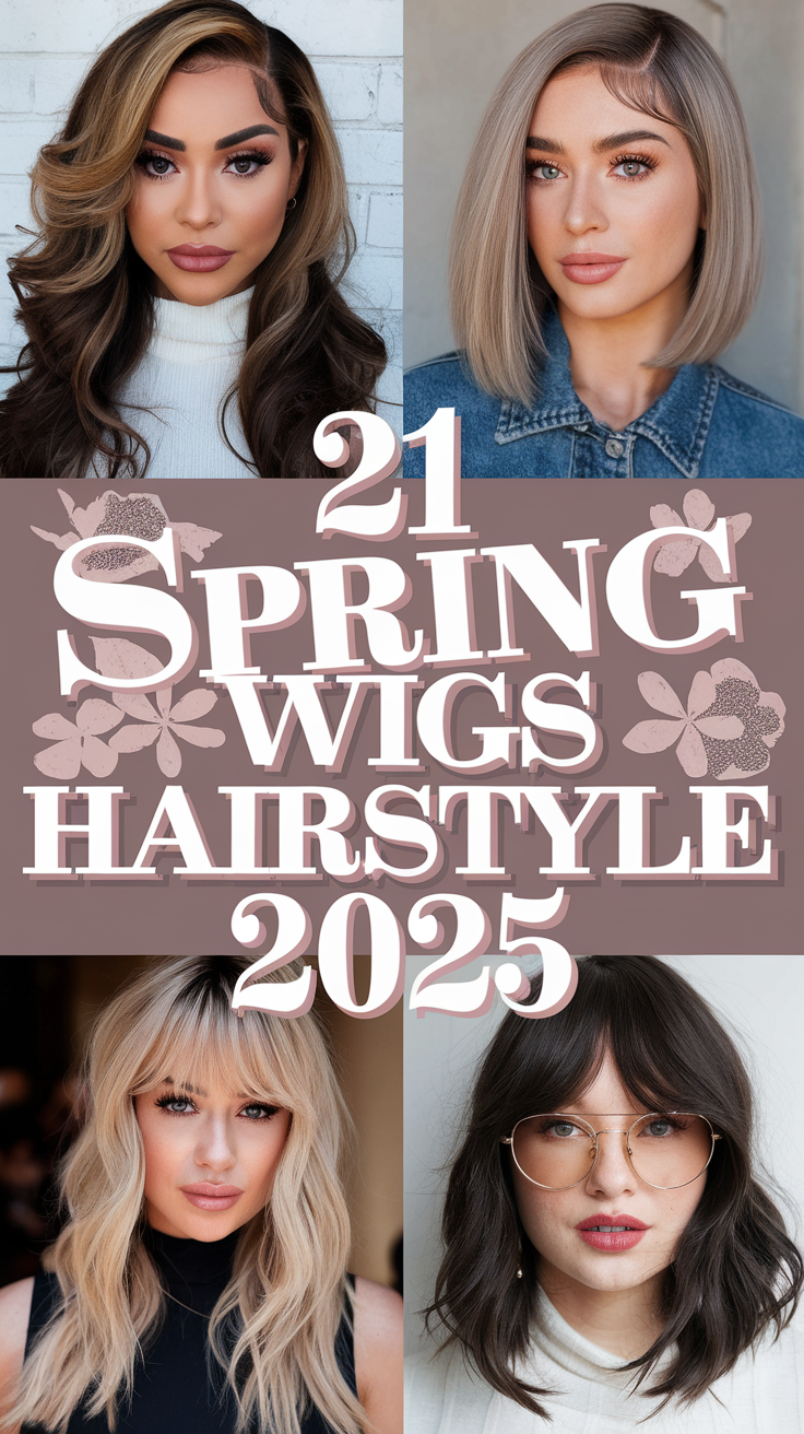 Spring Wigs Hairstyle 2025 – 21 Ideas for Trendy & Stylish Looks