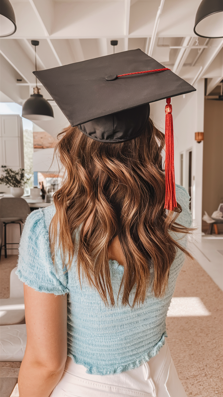 21 Graduation Hairstyles with Cap Ideas 2025 – Curly, Short, Long & Braided Looks