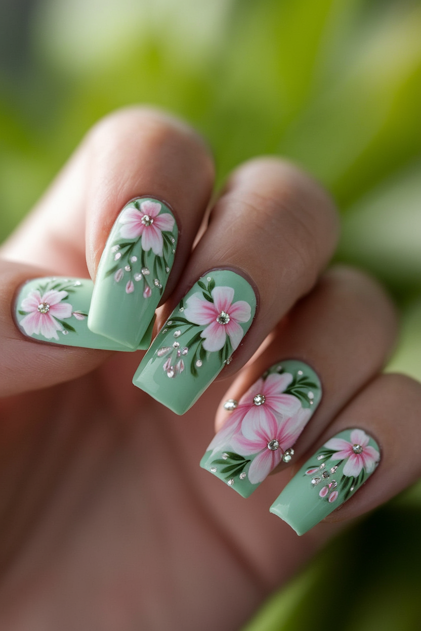 Spring Floral Nails 20 Ideas 2025
