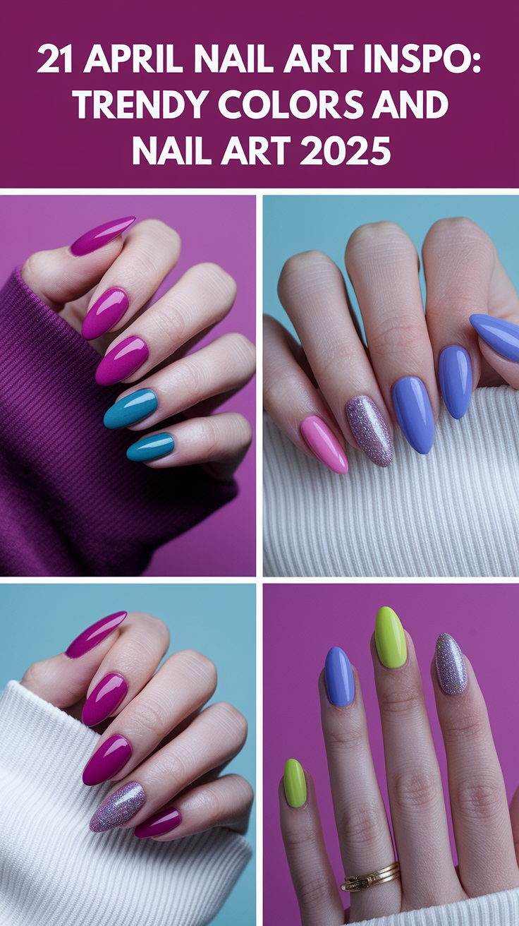 April Nail Art Inspo: Trendy Colors and Nail Art 2025 – 21 Ideas Fresh Spring Designs