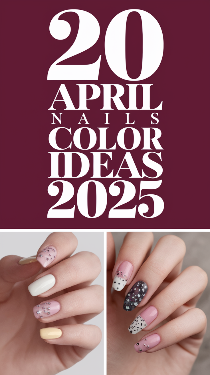 20 Stunning April Nails Color Ideas 2025 – Trendy French, Solid & Colorful Styles