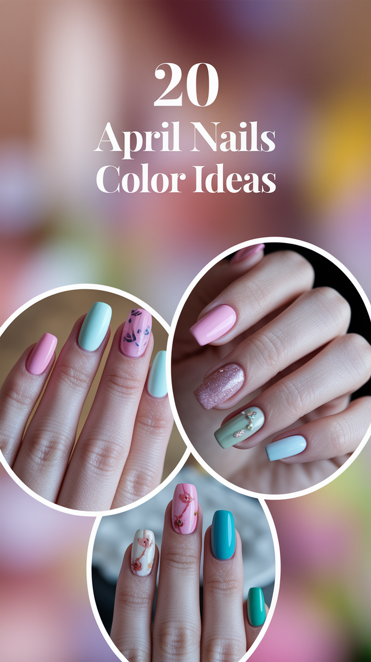 20 Stunning April Nails Color Ideas 2025 – Trendy French, Solid & Colorful Styles