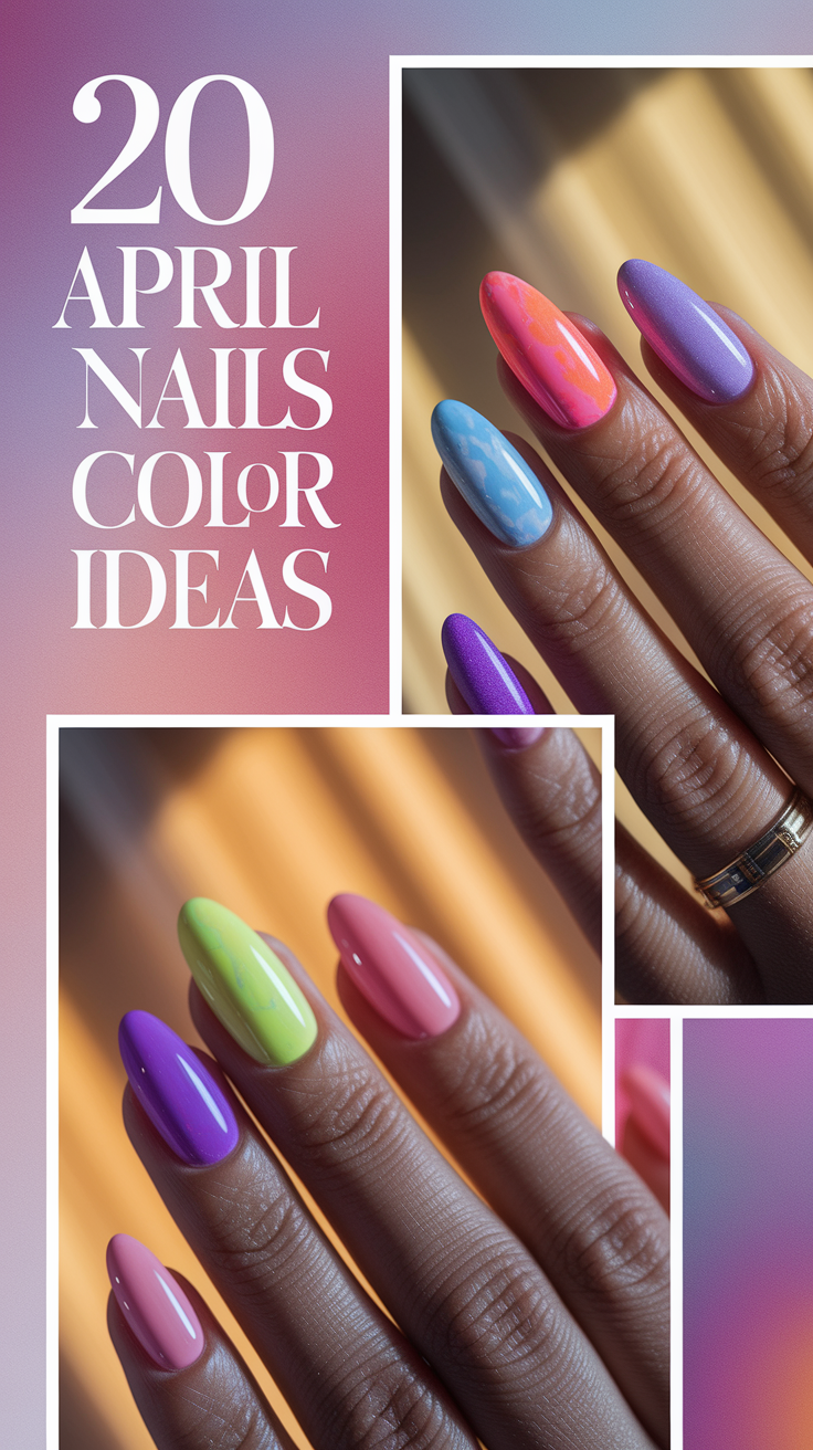 20 Stunning April Nails Color Ideas 2025 – Trendy French, Solid & Colorful Styles