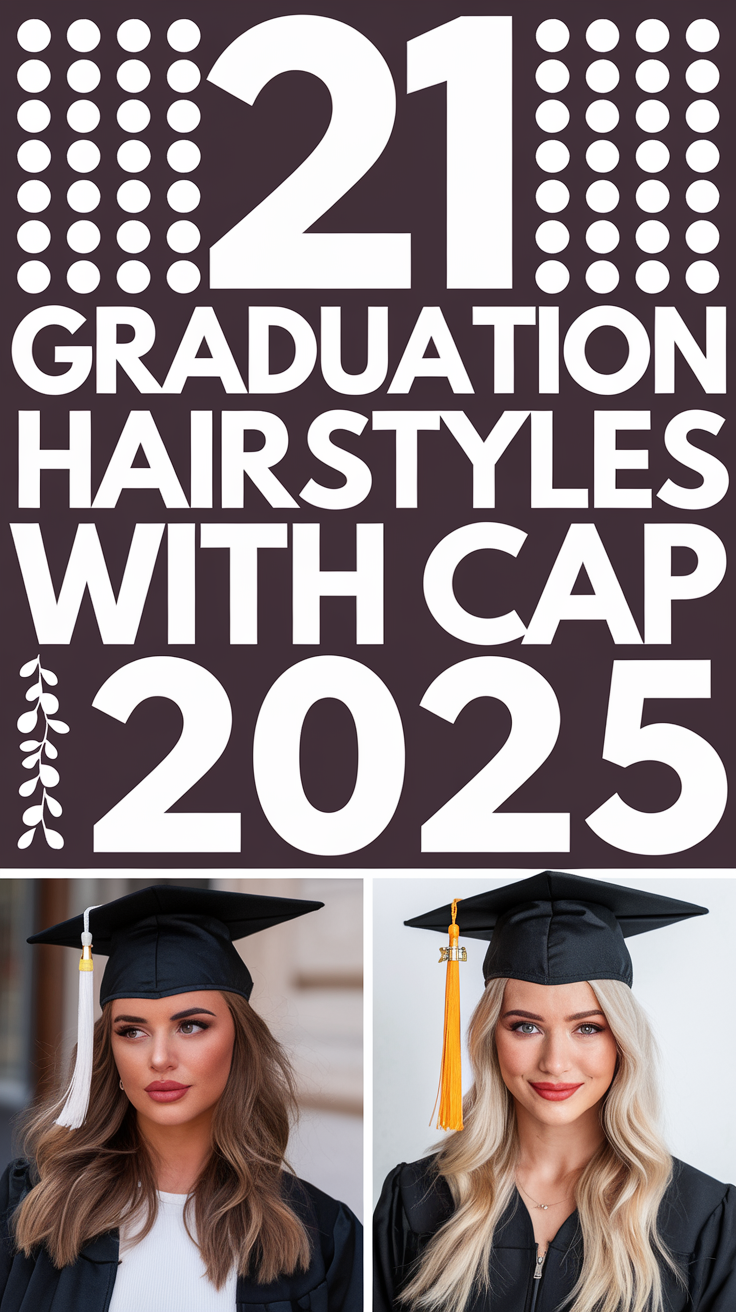 21 Graduation Hairstyles with Cap Ideas 2025 – Curly, Short, Long & Braided Looks