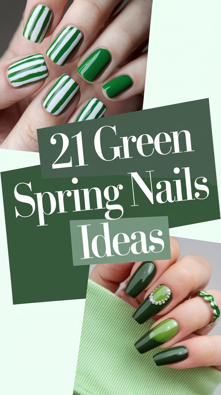 Green Spring Nails: 21 Fresh Ideas for 2025