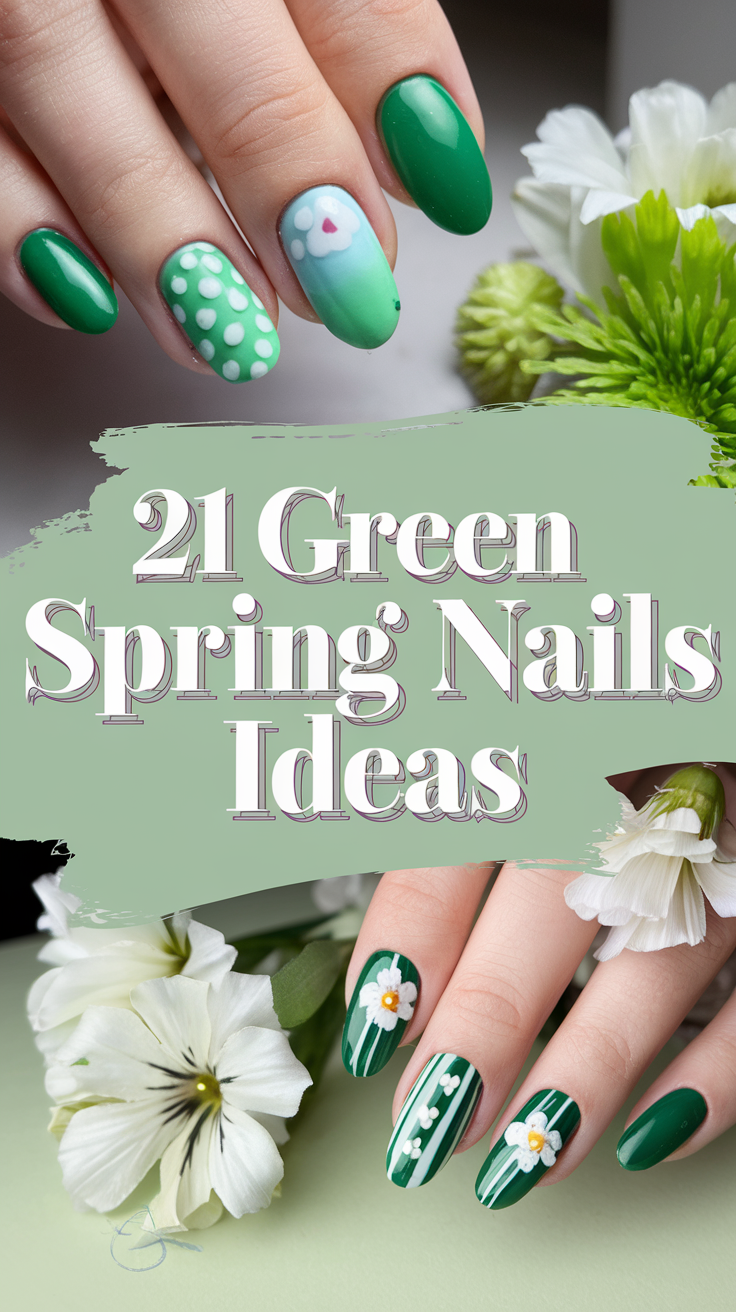 Green Spring Nails: 21 Fresh Ideas for 2025