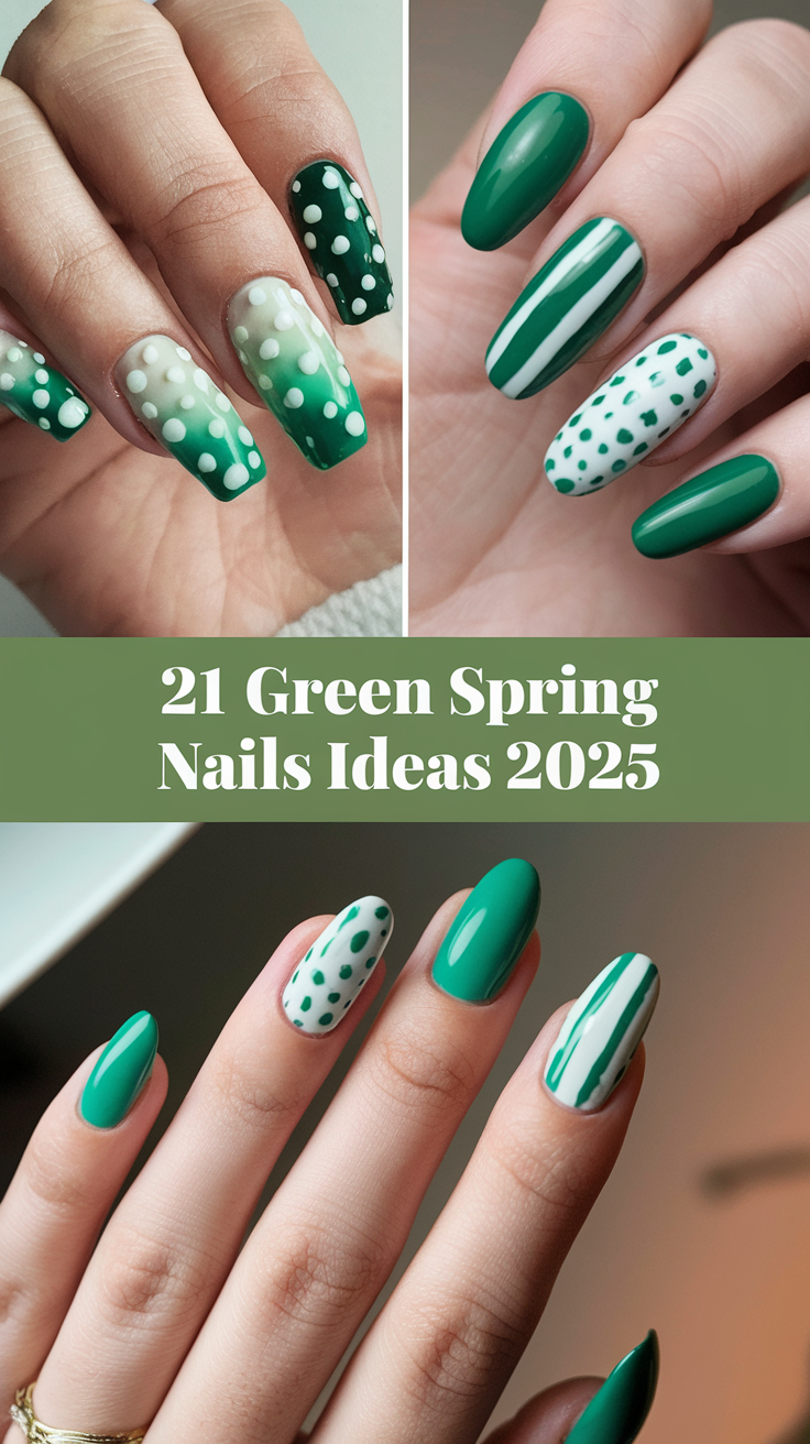 Green Spring Nails: 21 Fresh Ideas for 2025