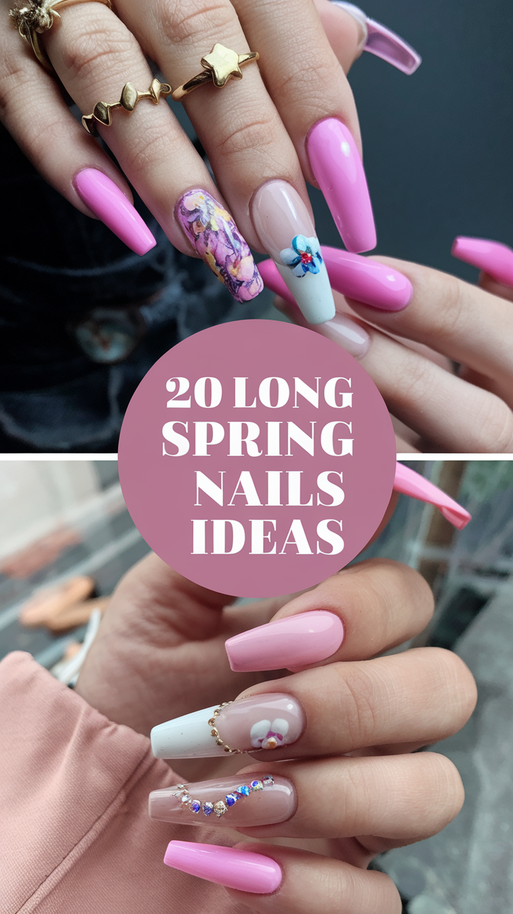 20 Long Spring Nails Ideas 2025 – Trendy & Stylish Designs for the Season