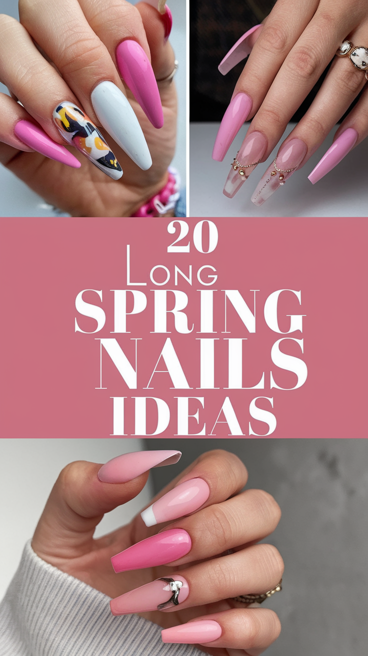 20 Long Spring Nails Ideas 2025 – Trendy & Stylish Designs for the Season