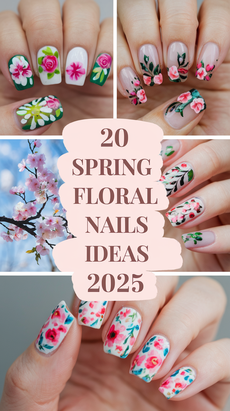 Spring Floral Nails 20 Ideas 2025