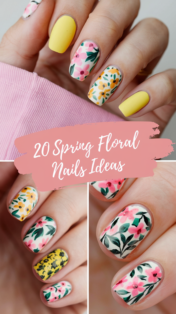 Spring Floral Nails 20 Ideas 2025