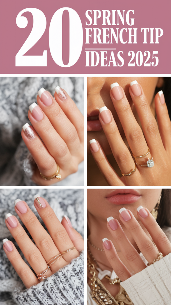 Spring French Tip Nails Ideas 2025 – 20 Cute & Colorful Designs for ...