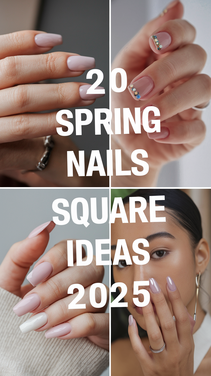 Spring Nails Square 20 Ideas 2025: Trendy Manicures for the New Season