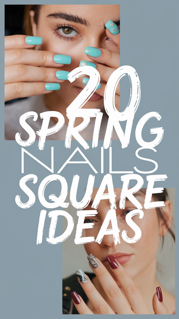 Spring Nails Square 20 Ideas 2025: Trendy Manicures for the New Season