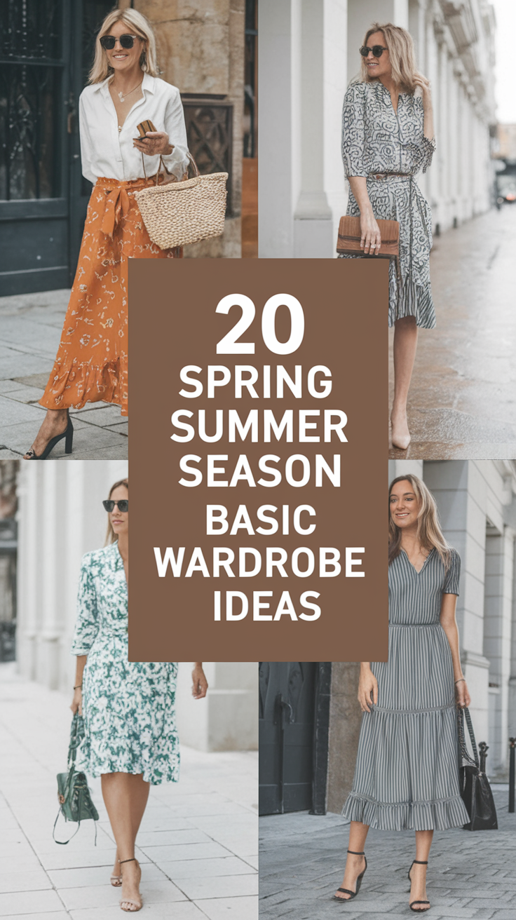 20 Essential Spring Summer Basic Wardrobe Ideas 2025 – Capsule & Minimalist Outfits