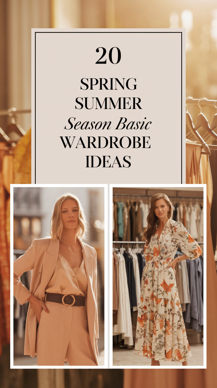 20 Essential Spring Summer Basic Wardrobe Ideas 2025 – Capsule & Minimalist Outfits