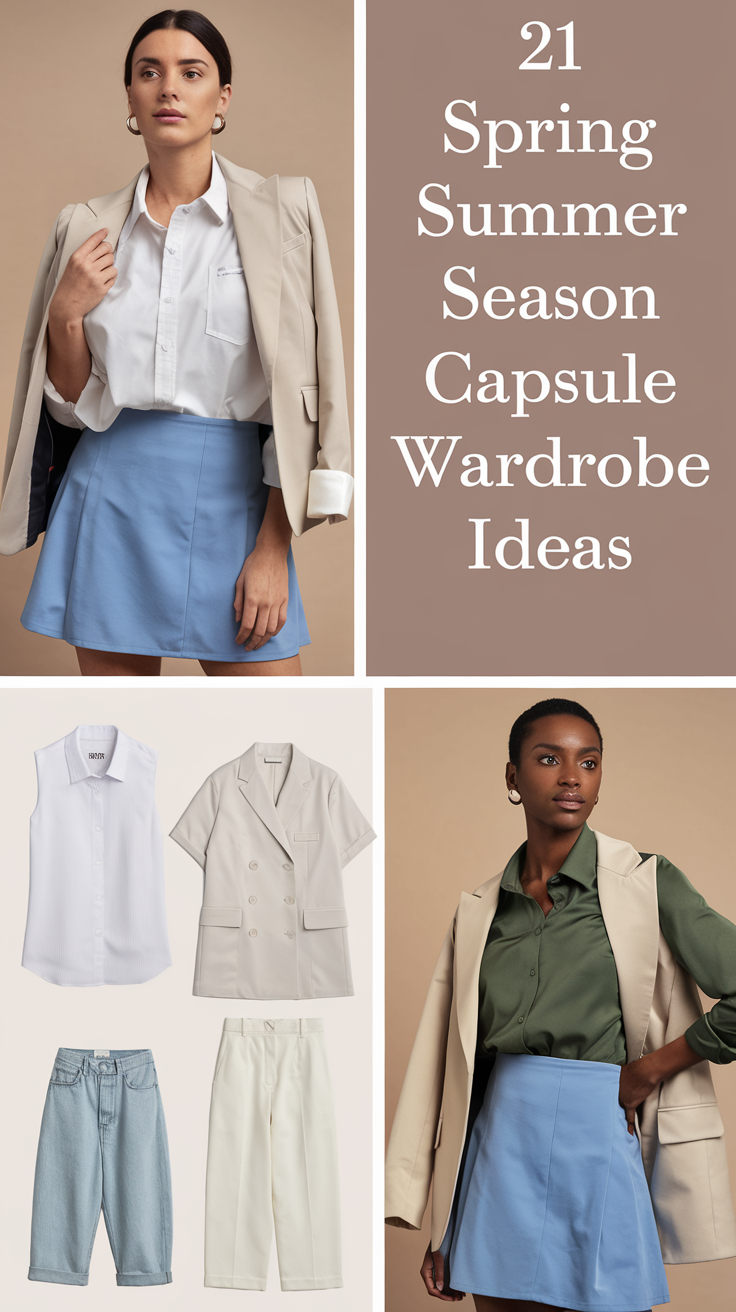 21 Spring Summer Capsule Wardrobe Ideas 2025 – Chic, Casual & Timeless Outfits