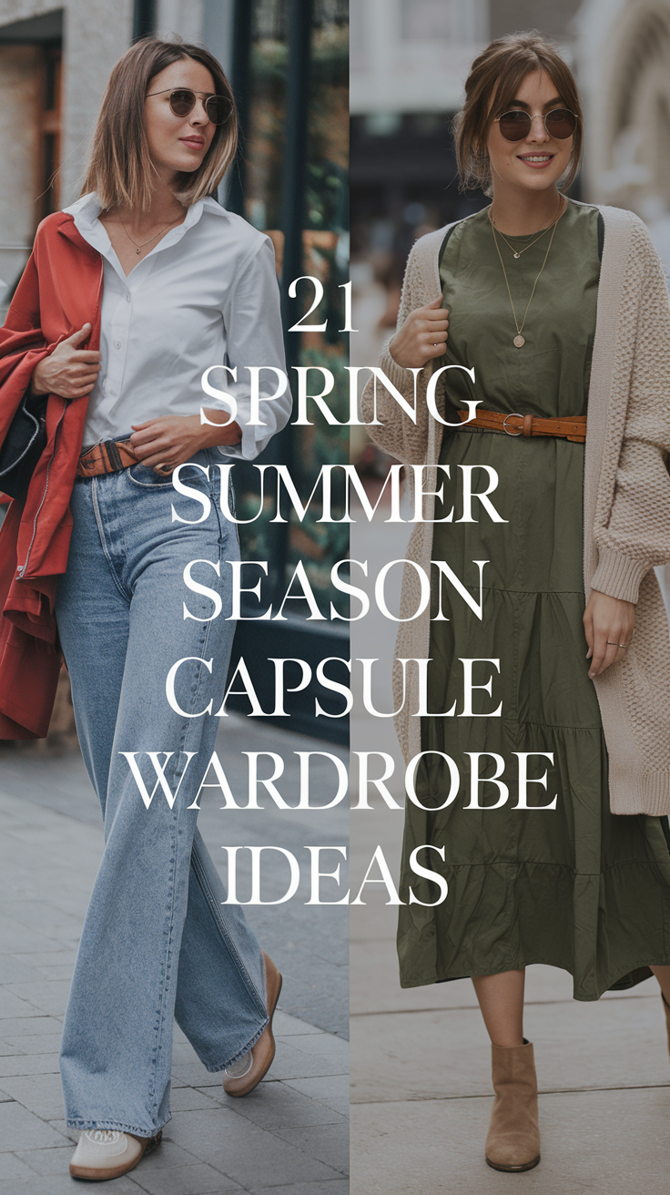 21 Spring Summer Capsule Wardrobe Ideas 2025 – Chic, Casual & Timeless Outfits