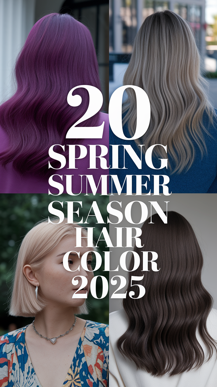 Spring Summer Season Hair Color 2025: 20 Bright, Cool, and Soft Hair Color Ideas