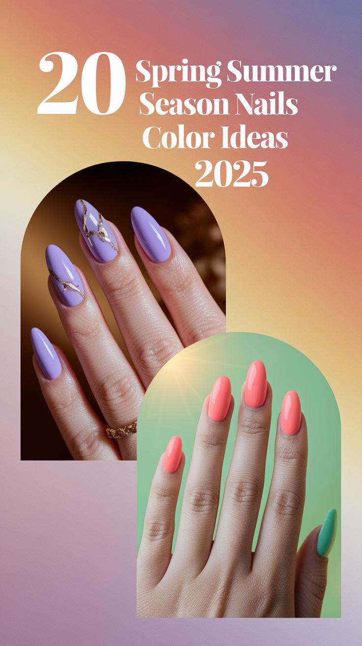 20 Trendy Spring Summer Season Nails Color Ideas 2025 for All Occasions