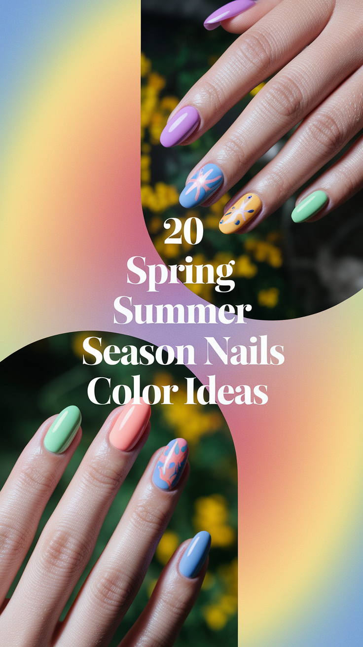 20 Trendy Spring Summer Season Nails Color Ideas 2025 for All Occasions