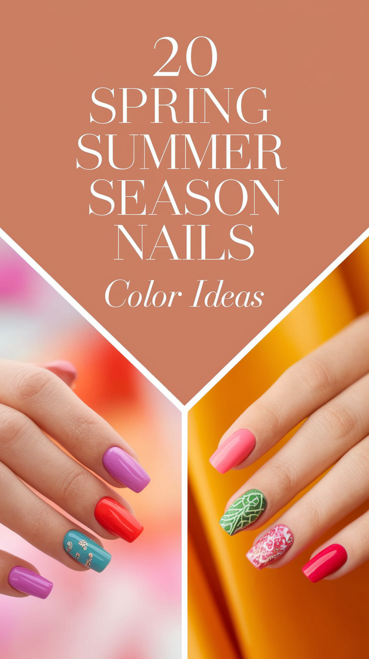 20 Trendy Spring Summer Season Nails Color Ideas 2025 for All Occasions