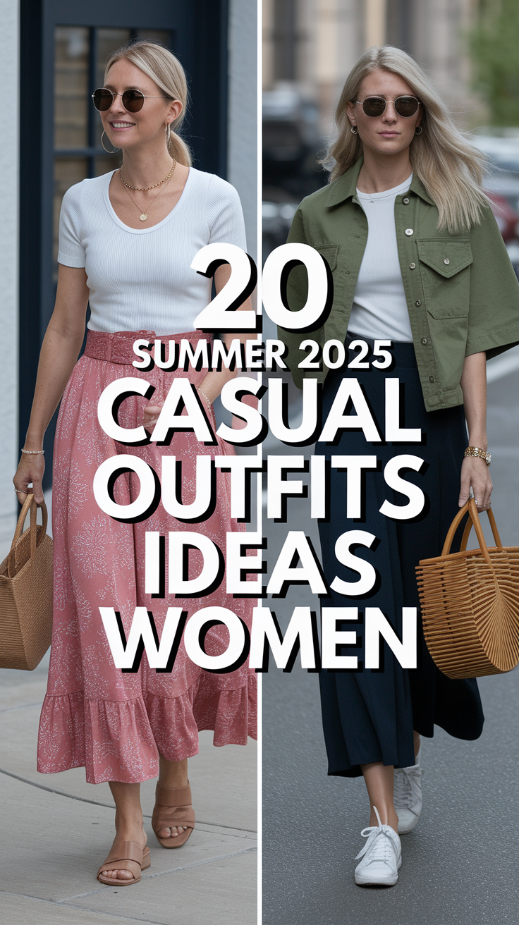 20 Summer 2025 Casual Outfits Ideas for Women