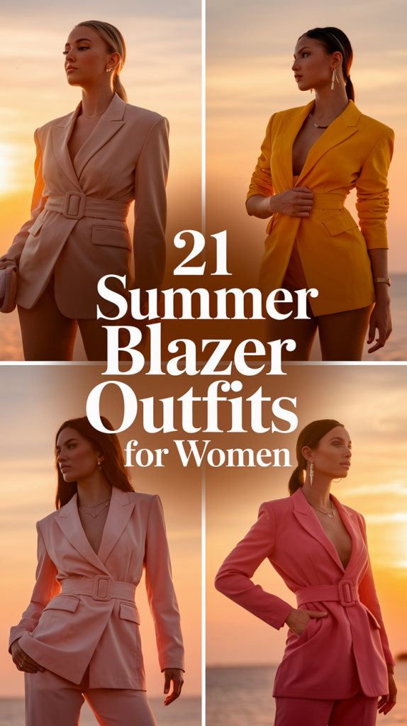 21 Best Summer Blazer Outfits for Women 2025 – Linen, Casual, Crop Top ...