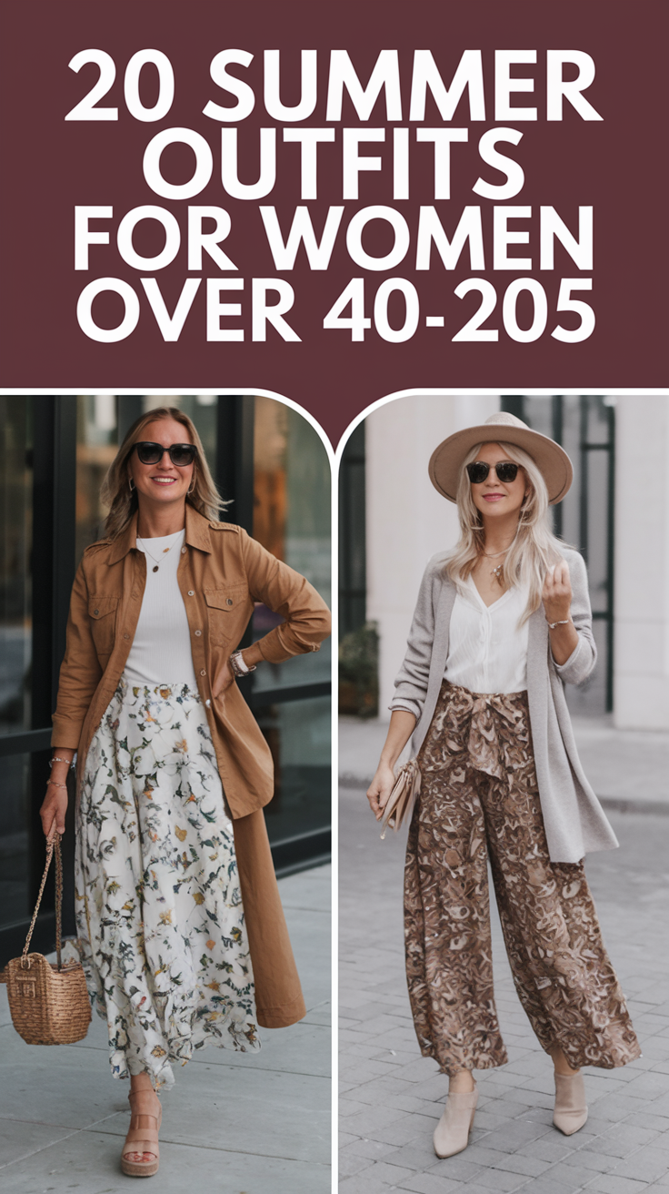 Summer Outfits for Women Over 40 - 2025: 20 Stylish and Trendy Ideas