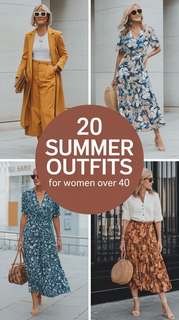 Summer Outfits for Women Over 40 - 2025: 20 Stylish and Trendy Ideas