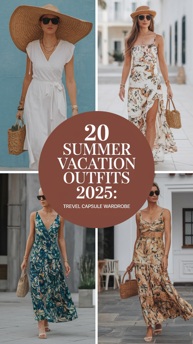 Summer Vacation Outfits 2025: Travel Capsule Wardrobe