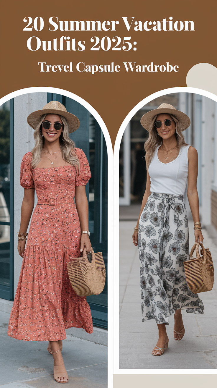 Summer Vacation Outfits 2025: Travel Capsule Wardrobe