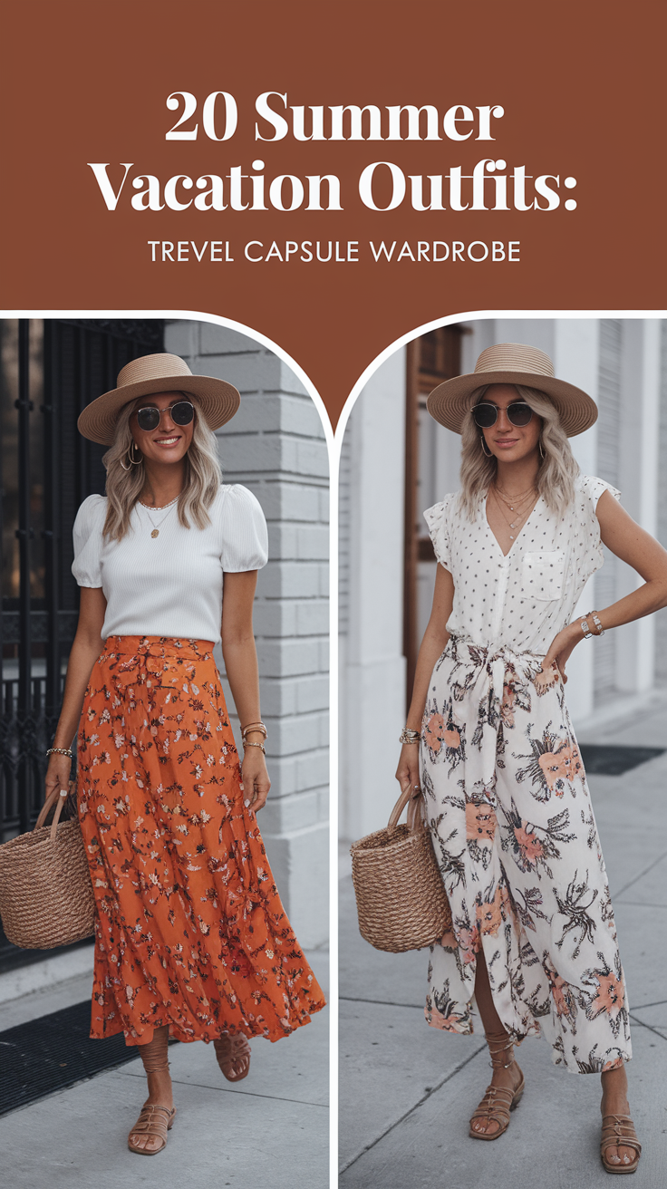 Summer Vacation Outfits 2025: Travel Capsule Wardrobe