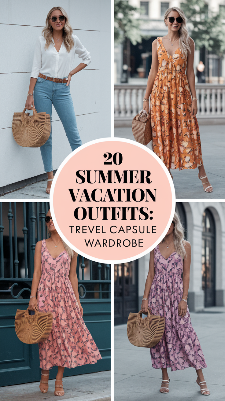 Summer Vacation Outfits 2025: Travel Capsule Wardrobe