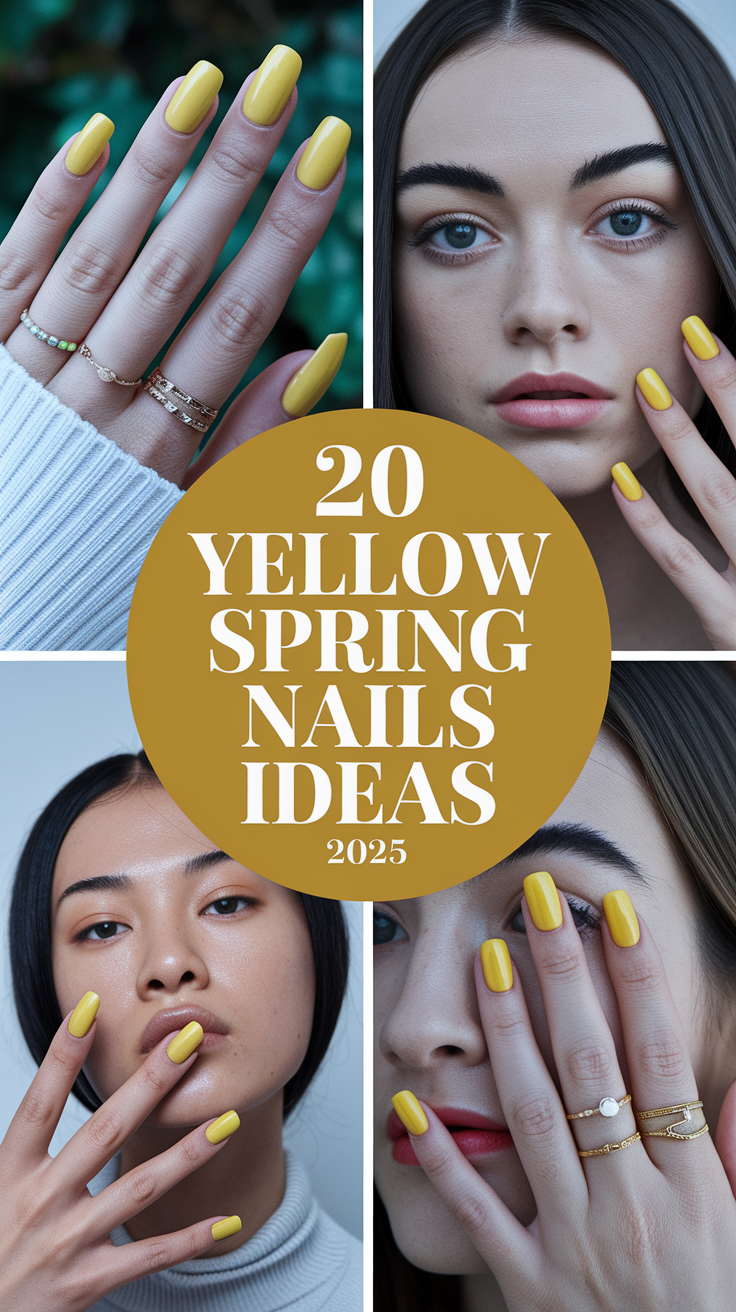 Yellow Spring Nails: 20 Bright and Trendy Ideas for 2025