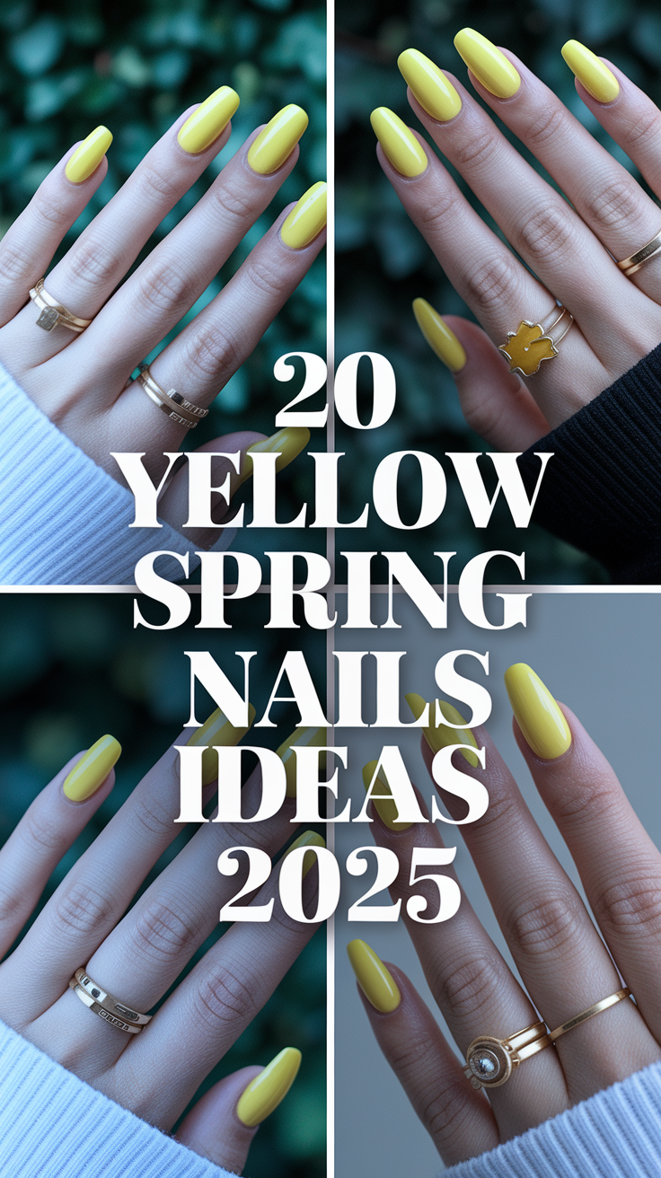 Yellow Spring Nails: 20 Bright and Trendy Ideas for 2025