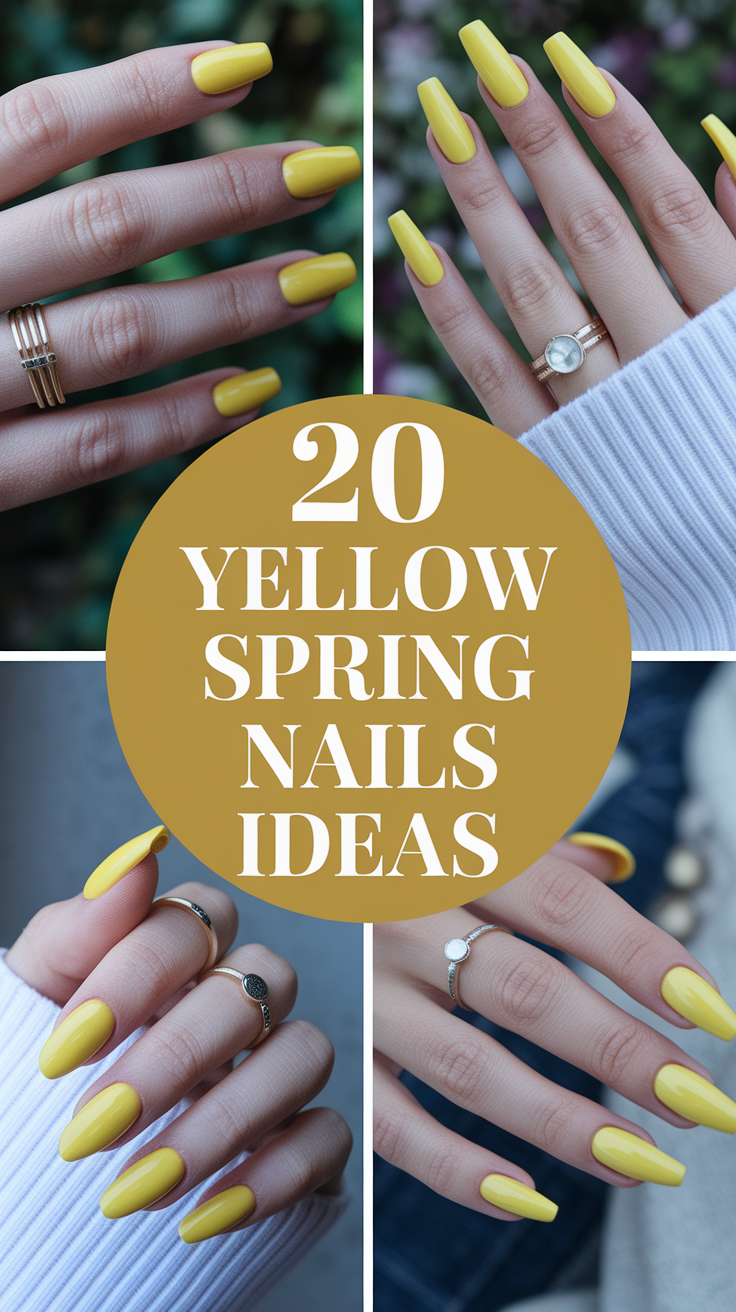 Yellow Spring Nails: 20 Bright and Trendy Ideas for 2025