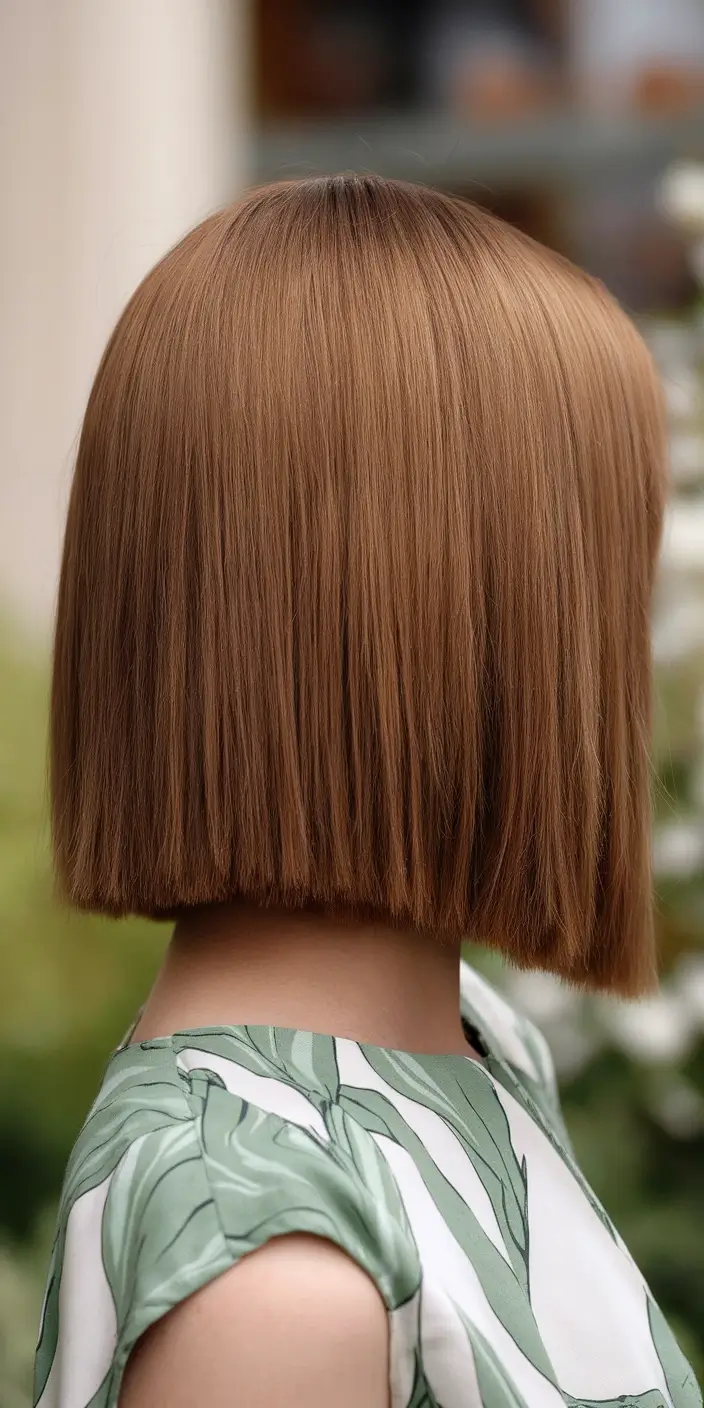 bob haircuts - summer ideas 2025 Classic Straight Bob with a Buttery Blonde Finish