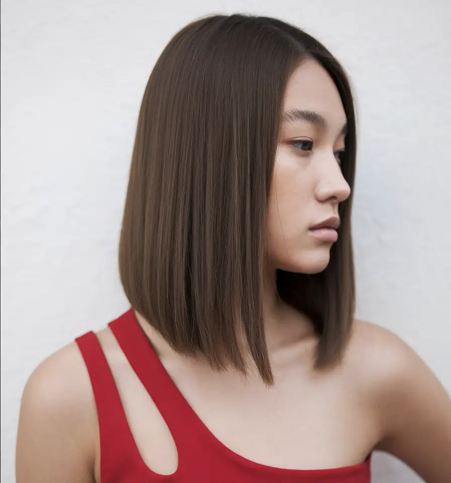 bob haircuts - summer ideas 2025 Cool Ashy Lob with Subtle Taper
