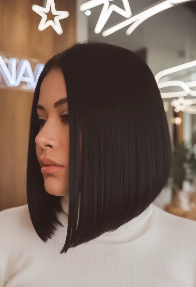 bob haircuts - summer ideas 2025 Angled Sharp Bob for a Bold Summer Flip